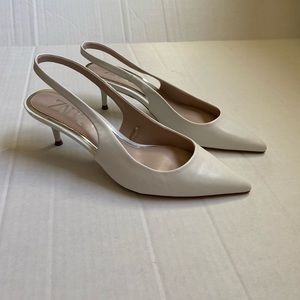 zara white pumps shoes size 8.5